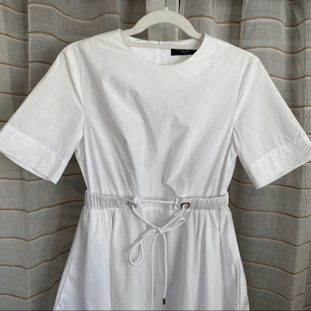 Few Moda Solid Cotton Asymmetrical Ruffle Dress - image 2